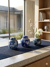 3x Vintage Chinese ginger jars