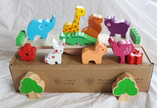 Let's Play ANIMAL Seesaw Jaques Wooden Toy new/sealed
