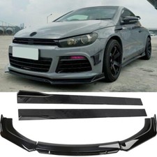 For VW Scirocco 1.4TSI Black Front Bumper Lip Splitter Spoiler + 79" Side Skirts