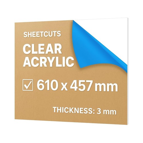 3mm 610mm 457mm clear - x,