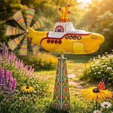 Outdoor metal yellow submarine - metal,