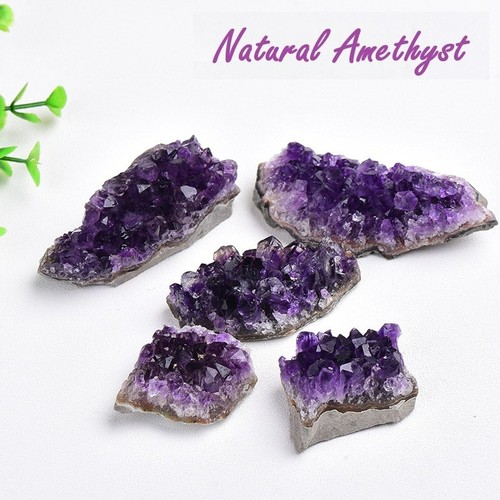 Natural amethyst cluster raw - cluster,