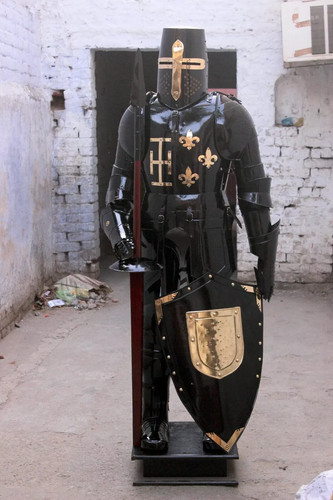 Medieval black knight - black, wearable