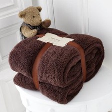 Teddy Bear Throw Blanket Super Soft Cuddly Warm Sofa Bed Double King All Colors 