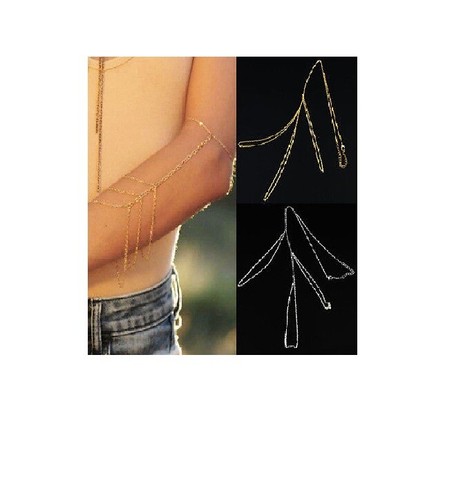 Sexy arm slave - tassels, chain