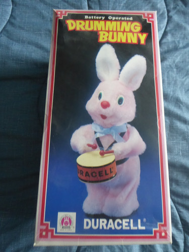 Duracell drumming bunny - drumming, box
