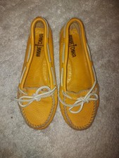 Minnetonka Mocassini Scarpe Da Vela Gialle 37 Shoes Slippers Boat Shoes
