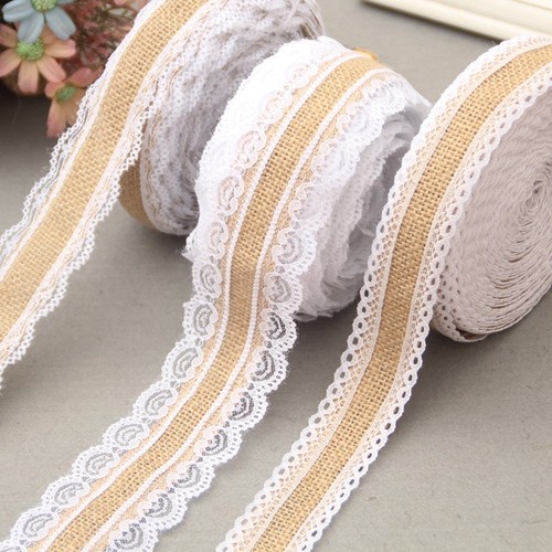 Rustic lace hessian burlap - rustic,