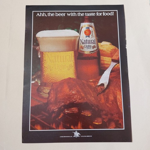 1982 natural light beer - natural, with