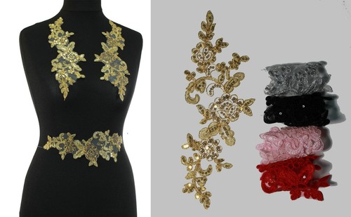 Floral lace applique - x,