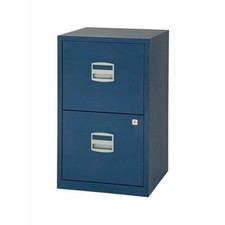 Bisley Metal Filing Cabinet with 2 Drawers A4 - Oxford Blue