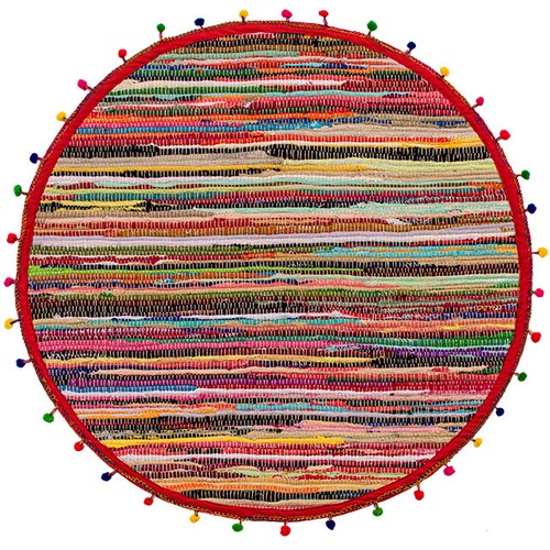Round fairtrade pom rag - round,