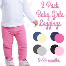 Infant Toddler Baby Girls Leggings Pants Bundle Multibuy Multipack Cotton Rich