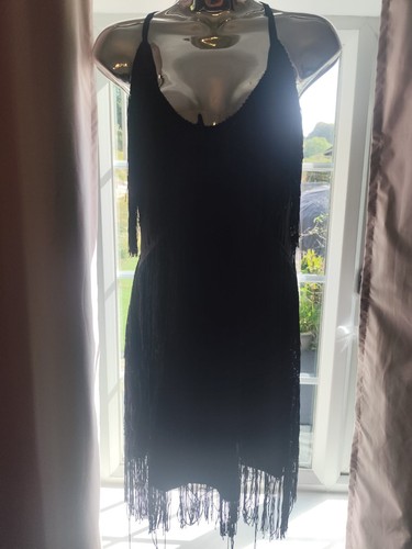 Black dress 1920s gatsby cow - black, gatsby,