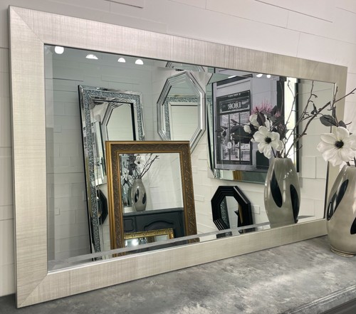 Large silver brushed framed - large,