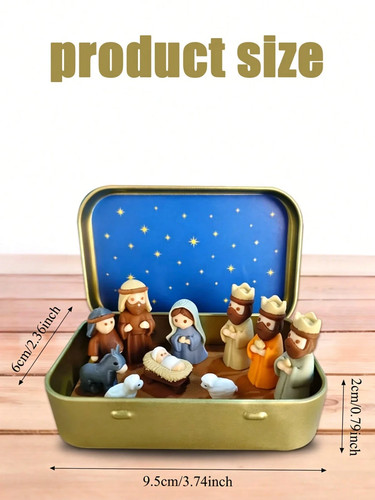 Mini christmas nativity set - mini, in