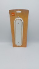 Five Porcelain Door Finger Plates White with Gold Rims Rectangle Shaped B&Q New
