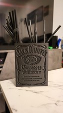 Jack Daniel's 3D Printed Storage Pot – Pen, Straw, TV Remote Holder – Black
