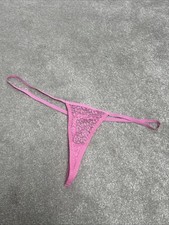 Pink Micro Thong G String Size