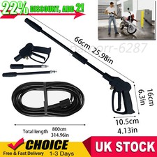 M14 High Pressure Power Washer Spray Gun Jet Lance Trigger Wash Wand 8M Hose kit