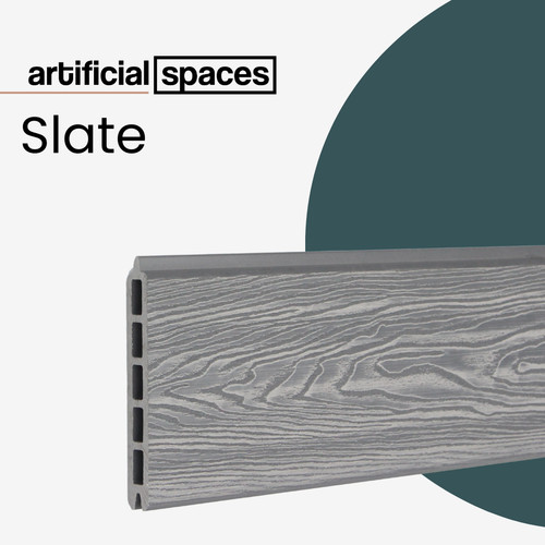 Slate grey composite fencing - slate,