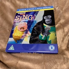 SING Special Edition Steelbook Blu ray 3D + Blu-ray NEW UNSEALED STEELBOOK