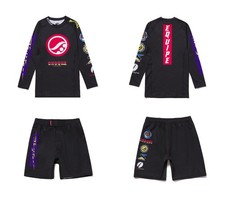 Federation #V2 Shoyoroll Training Rash Guard Competitor LS Bjj Training Shorts