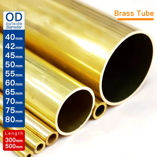 Brass tube od40 80mm length - od40-80mm,