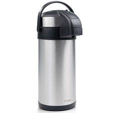5L Tea Coffee Pot Vacuum Insulated Pump Action Travel Flask With Carry Handle