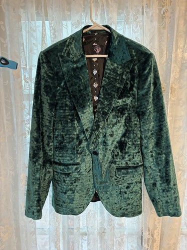 Green crushed velvet - green,