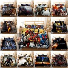 3D Transformers Bedding Set Quilt Duvet Cover Pillowcase Single Double Gift
