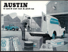 Austin 6/8cwt Van & Pick-Up 1967-72 UK Market Foldout Brochure Morris Minor