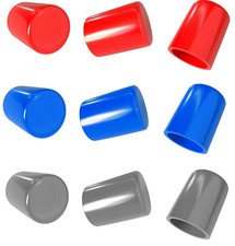 Silicone Blanking Plugs End Caps Pipe Finisher 4mm - 38mm Sizes Red Black Blue