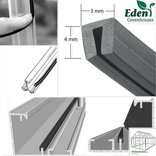 Greenhouse glazing strip - glazing,