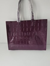 Ted Baker LARGE Icon Tote Shopper Holiday Bag - Maroon