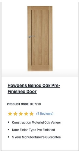 Howdens genoa oak door - x2,