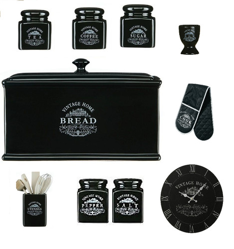 Vintage black ceramic tea - vintage,