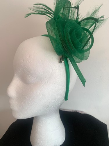 Emerald green fascinator - emerald, hat