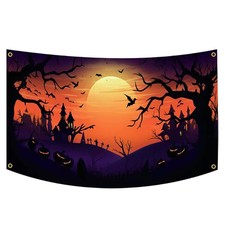 Halloween Banner Party Decoration Banner Background Cloth!