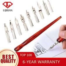 Wood Dip Pen Set With 9 Nibs