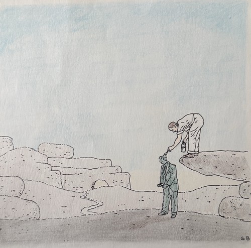 Glen baxter original drawing - baxter,