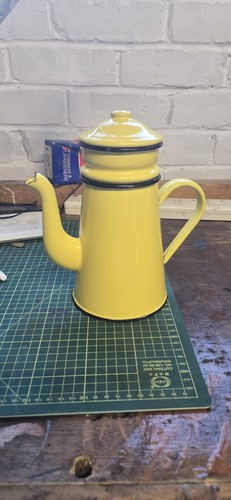 Vintage yellow enamelware - vintage,