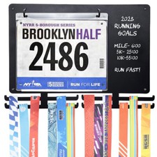 Marathon Medal Display Frame Medal Rack Holder Hanger for Medal, Running Bib UK