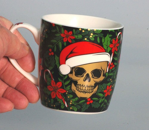 Gothic santa skull mug - santa,