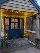 Victorian Stained Glass Front Door Antique + Bespoke Side Panels Made To Order