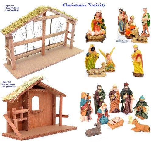Christmas nativity crib scene - christmas,