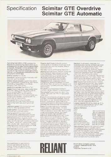 Reliant scimitar gte - scimitar,