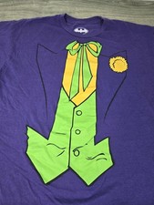 Joker Print T Shirt Womens XL Purple Batman DC Comics