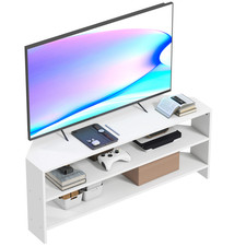TV Stand Corner TV Unit with Open Shelves for 47 Inch TV HOMCOM