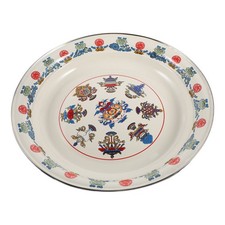  Household Enamel Plate Retro Enamel Plate Food Storage Plate Home Hotel Enamel